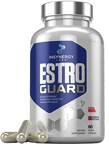 Estro Guard Estrogen Blocker for Men (Highest Dosage) Anti Estrogen Tablets PCT Supplements | Muscle Building Supplements, Aromatase Inhibitor, Indole 3 Carbinol Stinging Nettle 60 Vegan Capsules