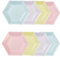 Talking Tables Paquete de 8 (22x 21cm) Platos de papel pastel grandes hexagonales | Vajilla desechable para cumpleaños, día de San Valentín, fiesta de pijamas para niñas, color, Large HEX-L