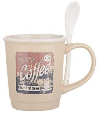 Mug café crème 400 ml avec cuillère à café crème