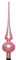 Kaemingk Christbaumspitze Glas 26cm hoch, D=6cm Weihnachtsbaumspitze rosa pink Lippenstiftrosa matt