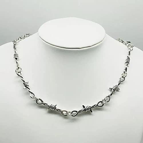 pendant necklace Women Hip-hop Gothic Punk Style Barbed Wire Little thorns Chain Choker Gifts Jewelry