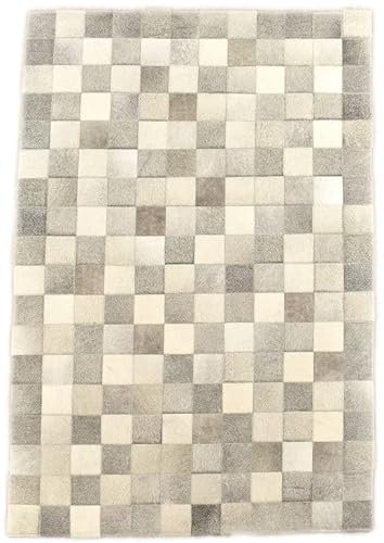 Kuhfelle Online & Nomad KUHFELL Teppich Patchwork Mix GRAU Natur 120 x 180 cm FELLTEPPICH AUS ECHTEM KUHFELL RINDERFELL