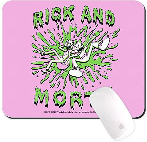 ERT GROUP Original And Officially Licensed By Rick and Morty Mouse Pad for PC, Pattern Rick and Morty 024 Pink, Computer Mouse Mat, Non-Slip, 220 mm x 180 mm