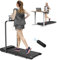 bigzzia Laufband mit Klappbarer Griifstange - Walking Pad Laufbänder Untertisch Laufgerät Elektrisch Tragbar Heim-Fitnessgerät für Zuhause Joggen, Schwarz