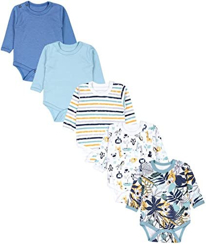 TupTam Baby Langarmbodys 5er-Pack – Baumwolle, OEKO-TEX