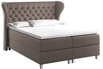 Generisch Boxspringbett Karis Pocket-Matraze (Hellbraun - Fancy 20, 200 x 200)