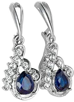 Ayoiow Silber Plated Ohrringe Silber Damen Hängend Filigran Mit Tropfen Zirkonia Tropfenohrringe Hochzeit
