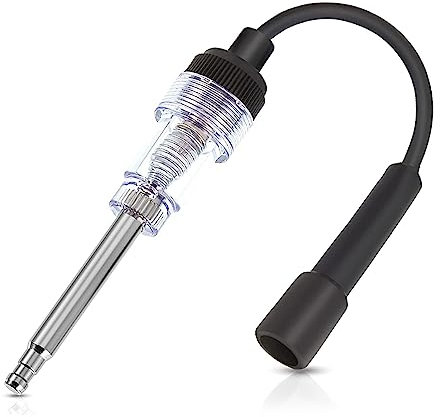 CGEAMDY Inline Spark Plug Tester, Straight Boot Engine Ignition Tester Light Easy to Use, Small Armature Diagnostic Detector Tool for Automotive, Car, Lawnmower, Motorcycles, Internal External Engine