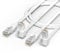 JUXINICE 2Pack 90 Degree CAT6 Ethernet Cable White 6FT-Down Angle, CAT 6 Right Angle Ethernet Patch Cable Gigabit RJ45 Network Cable，Bandwidth up to 250MHz 1Gbps