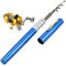 Faltbare Mini Angelrute,KOCAN Angel Reel Combo Kit Set Mini Teleskop bewegliche Taschen-Feder Angelrute Pole + Reel Aluminiumlegierung Angelzubehör