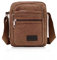 FuninCrea Casual Crossbody Tasche, Canvas Umhängetasche Messenger Taschen für Männer, Multi Pocket Crossbody Telefon Tasche mit Schultergurt für Sport, Reisen, Wandern, Radfahren (Braun)