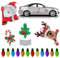 NAVESO Weihnachtliche Auto Magnete, 22stk Reflektierend Glühbirnen Magnet, Weihnachtsmann Auto Kühlschrank Deko, Reflektierendes Auto Magnete Kühlschrank Weihnachten Dekorationen
