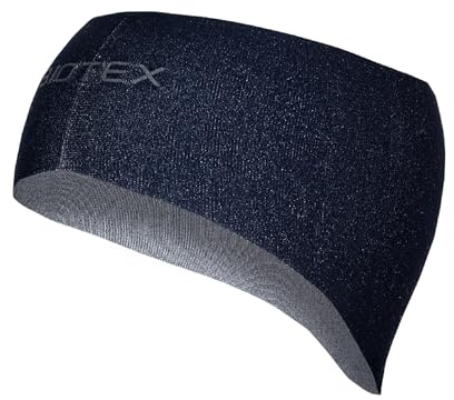 BIOTEX Fascia Tergisudore Sagomata per Ciclismo e Running, Ideale per qualsiasi Sport, Intimo Tecnico Sportivo, Nero