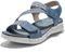 JOMIX Sandales Sport Femme avec Scratch, Chaussures de Randonnée Confortables pour Extérieur (Bleu, 40)