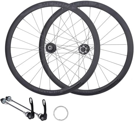 Rennrad-Laufradsatz 700C-Scheibenbremse Doppelschichtige Felgen Aus Alu-Legierung QR/Steckachse Vorne 2 Hinten 4 Lagernaben 38mm Rahmenhöhe Laufradsatzunterstützung 8–11 Gänge ( Color : Black , Size :
