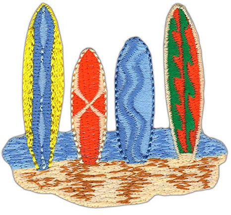 Surfboard Surfing Beach Iron-On Patch Iron-On Patch 6.6 x 6.0 cm
