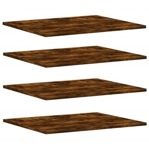 vidaXL Mensole Parete 4pz Rovere Fumo 60x50x1,5 cm Legno Multistrato