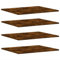 vidaXL Mensole Parete 4pz Rovere Fumo 60x50x1,5 cm Legno Multistrato