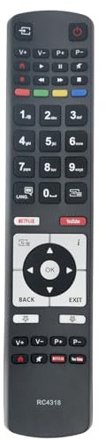 ALLIMITY Telecomando Sostituzione adatta per HYUNDAI INFINITON QILIVE SVAN EAS-ELECTRIC ONWA NORDMENDE UN32N1000 24HD18T2STV E40SL801 SRC-4313 SVTV049SW2 Q.32-822 INTV55LU1800 HY55U6000SW HY65U7000SW