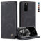 owlhold Handyhülle für Samsung Galaxy S20 5G Hülle, Premium Lederhülle Weiches Vintage-Nubukleder Faltbare Ständer Klapphülle Kartenfach Standfunktion stoßfest Schutzhülle für Samsung S20 5G -Schwarz