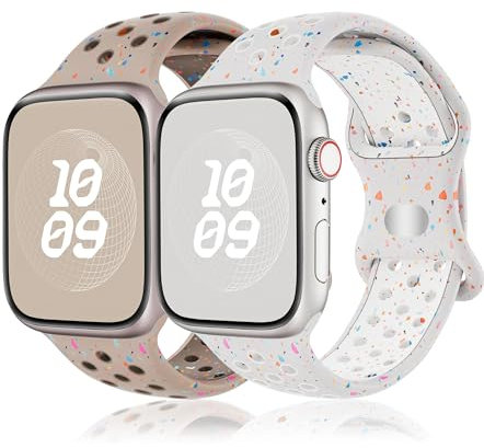 Sports Straps for Apple Watch Strap 40mm 41mm 45mm 44mm 42mm 46mm 38mm 49mm iWatch Straps,Nike Silicone Band for Apple Watch Series 9 Strap 10 8 7 6 5 4 3 SE Ultra 2 Replacement Armband Women/Men/Kids