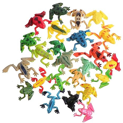 TOYANDONA 24St kleines Froschmodell Mini-Gummifrosch Blumentopf-Dekor Animals Toys for Tier Spielzeug für Kinder Spielzeug für Kleinkinder Spielzeug Frösche Statuen Frösche Figuren