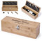 Planetacase Caja de Madera Personalizada para Regalo de Vino - Set Accesorios Sumiller con Estuche y Texto Personalizado