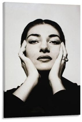 REDCHAMBER Poster, Motiv: griechische Schauspieler und Prominente, Maria Callas, Retro-Poster, Wandkunst, Poster, Heimdekoration, Bild, Leinwand, Malerei, Poster, 20 x 30 cm