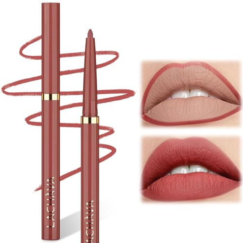 12 Colors Waterproof Nude Lip Liners Pencil - Matte Lip Liner Stain Long Lasting and Waterproof Lip Liner Pencil Non-Stick Cup for All Skin Types (#03, 7.3g)