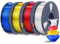 SUNLU PLA+ Filament 1.75mm 4KG, PLA Plus 3D Drucker Filament, Stärker belastbar,4 Spool 3D Druck PLA+ Filament, Maßgenauigkeit +/- 0.02mm, 4 Transparente Serie