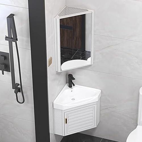 HXYhydrypd Mobile Bagno con Lavabo e Specchio, Mobili Bagno Sospesi, Lavandino Bagno per Cucina di Casa, Patio, Stanza(42cm/16.5in)