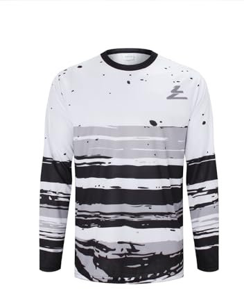 ZesiikLvie Men's Cycling Jersey MTB Tops,Motocross Shirt Long Sleeve MX MTB Mountain Bike Lightweight Materials, Breathable Material