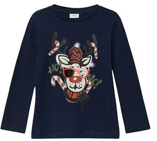 s.Oliver Longsleeve mit X-Mas-Frontprint und Wendepailletten-Detail