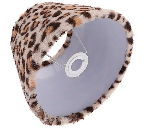 PartyKindom Plüsch Lampenschirm Flauschiger Lampenschirm Für Schlafzimmer Zebra Print Leoparden Print Nachttischlampe Lampen Wohnzimmer Abdeckung Leoparden Print Lampe Leoparden