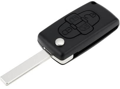 Briny River Mando A Distancia para Radio de Coche con Chip ID46 de 4 Botones Compatible con Peugeot 1007 807 Compatible con Citroen C8 (HU83)