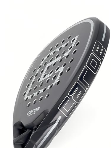 Caroe Padel Racket for Beginners & Intermediate Players – Lightweight Full Carbon Control Racket with Grip & Case – Caroe Graphite Series