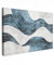 MuchoWow© Leinwand Bilder Groß 120x80 cm XXL Wanddeko Wohnzimmer Aesthetic Room Decor Deko Zimmer Wandbilder Modern Bild auf Leinwand Linien - Wellen - Abstrakt - Blau