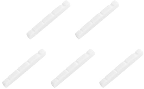 Wzxksoac 5X Pre-Slotted Flat Bottom Bone Nut for 4 String PB, 38X3.5X5/4.5mm
