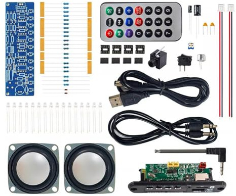 Orolotay DIY Bluetooth Speaker Kit with FM Radio 85.7-108MHZ DIY Soldering Project Practice Electronic Kit Solder U Disk TF