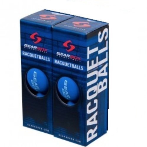 Gearbox Racquetballs – Blau, 2 Schachteln mit je 3 Bällen