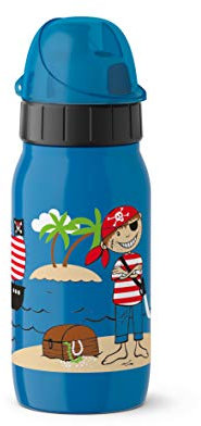 Emsa Iso2Go 518372 Isolierte Trinkflasche, 0,35 Liter, AutoClose Verschluss, Pirate