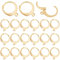 PandaHall 50 Stück 304 Edelstahl Hebel Zurück Hoop Ohrring Französische Ohrhaken Edelstahl Leverback Ohrringe Zubehör für DIY Ohrringe Basteln, 14,5x12mm, loch: 1mm; Stift: 0.8x1mm, Golden