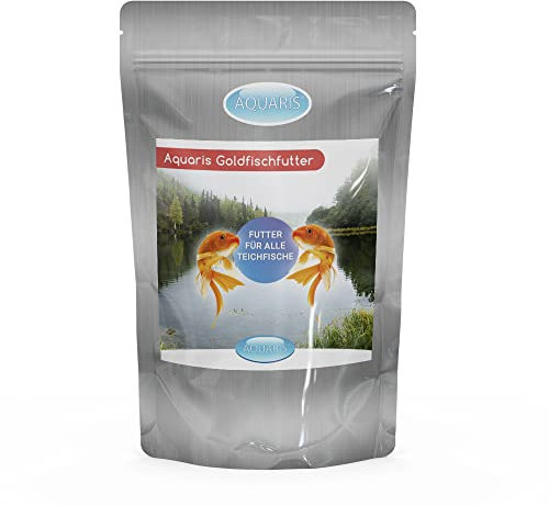 AQUARIS Mangime per pesci rossi – Mangime completo premium da laghetto, shubunkin e altri pesci dai colori intensi 500 g / 3 mm