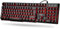 Rii RK100 - Einsteiger Gaming Tastatur mit farbiger Hintergrundbeleuchtung - angenehmer Tastenanschlag - schwarz - deutsches QWERTZ Layout - Windows und XBOX One Support