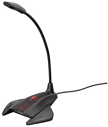 Trust Gaming GXT 239 Nepa Gaming Mikrofon für PC (Standmikrofon mit 3.5mm Klinke für Skype, Streaming, Twitch) schwarz