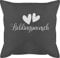 Kissen 50x50 - Valentinstag Partner Ideen - Lieblingsmensch - 50 x 50 cm - Grau - partnerkissen pärchen geschenke walentinstag paare motivkissen partnerpillow jahrestag geschenk fuer ihn liebe