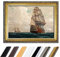 Bild mit Rahmen - Michael Zeno Diemer Schiff auf dem Meer 110x85 cm - Gerahmtes Leinwandbild Alte Meister - Antiker Rahmen Gold Barock, Klassisch