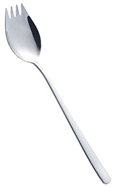 Inzopo Edelstahl Göffel Gabel Löffel Camping Besteck 2 in 1 Outdoor Reisen Wandern Freizeit