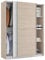 MUEBLES PITARCH | Armario Dormitorio Ropero 2 Puertas Correderas Perfil Aluminio 2 Barras, Blanco y Roble Aurora, 200x150x62cm (Alto x Ancho x Fondo), Moderno, Modelo Onix