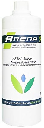 ARENA Algendünger Bio Rasen Flüssigdünger I organischer Rasendünger zur Pflanzenstärkung I Support 1L
